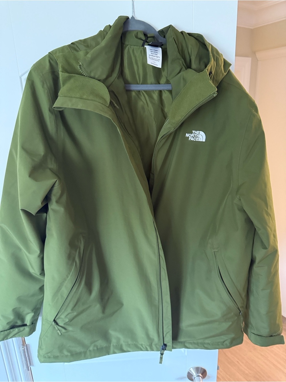 The North Face Olive Green Kids Puffer Jacket